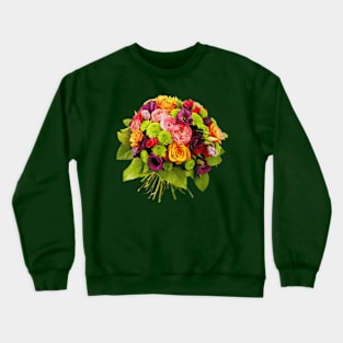 Glorious Bouquet of Green and Purple Flowers and More Crewneck Sweatshirt